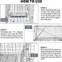 Qualirey 2 Pack Live Animal Trap Cage 24.41 x 7.09 x 8.27 Inch Cat Trap Cage Foldable Steel Humane Catch and Release Animal for Groundhog Squirrel Raccoon Mole Gopher(Silver)