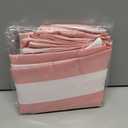 Teenyyou 2 Pcs Beach Umbrella Storage Bag Foldable Waterproof Beach Bag for Umbrellas with Wide Padded Shoulder Strap & Molded Carry Handle Summer Stripe Patio Storage Carrying Covers (Pink and White)