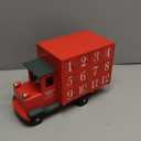 Advent Calendar Storage Truck Christmas Decoration - 14" - Red