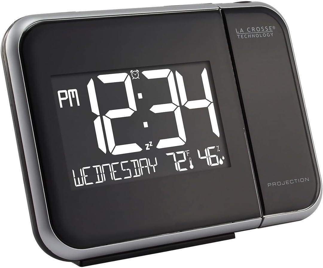 La Crosse Technology 616-1412 Projection Alarm Clock with Indoor Temperature