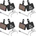 Zacro 2/4 Pairs Bike Brake Pads, Ceramic Bicycle Disc Brake Pads Fit for Tektro Shimano TRP Deore Br-M575 B01s Mt200 M525 M515 T615 T675 M505 M495 M486 M485, Mountain MTB Ebike Brake Pads Replacement