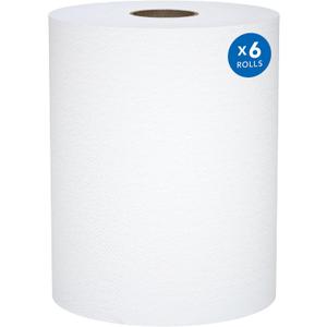 Scott Professional Universal 100% Recycled Fiber Hard Roll Paper Towels, Bulk (56158), Hardwound 1.5' Core, Absorbency Pockets, Compressed, White (6 Rolls at 800' Each, 4,800'/Case)