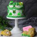 2 x St Patrick'S Day Silicone Molds 4 Pcs, Shamrocks Chocolate Fondant Mold Bull Head Arrow Beer Mug Horse Shoes Hat Clover Beard Bow Beard for Cake Decoration Cupcake Topper Resin Polymer Clay Crafts