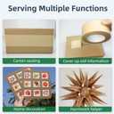 Eco-Friendly Brown Paper Packing Tape 66 Yards x 6 Rolls Recyclable Kraft Packaging Tape for Moving Shipping Mailing, Odorless and Quiet Box & Carton Sealing Packaging Supplies 2 Inch Width