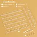 FEMELI 21 * 21 Inch Nail Polish Wall Rack, Easy to Install, Clear Acrylic Nail Polish Display Holder Organizer 6 Tier Hold Up To 90-120 Bottles