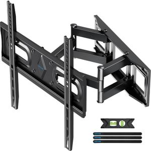 USX STAR UL Listed Full Motion TV Wall Mount Bracket for Most 32-70 inch TVs, Swivel Extend Tilting TV Mount, Max VESA 400x400mm, Holds up to 110 lbs & 16" Wood Studs with Hole Drilling Template