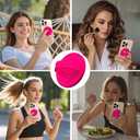 Magnetic Phone Grip for MagSafe, Silicone Ring Grip, Neon Pink