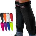 Soccer Shin Guards for Kids Youth - Protective Soccer Gear for Boys, Girls - Adults Men Women Compression Sleeve - Football, Boxing (Medium, Black)