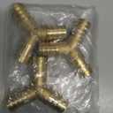 Uenede 3PCS Solid Brass 3/4"OD Barb Fitting Y 3-Way Union Intersection Barbed Hose Fittings for Water/Oil/Gas