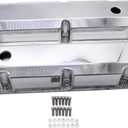 1 SET SHLPDFM Valve Covers Satin finish Fabricated Aluminum Tall Valve Covers Short Bolts 1/4 Billet Rail Compatible with Small Block Ford SBF 289 302 351W V8 engines