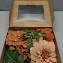 Ling's moment Burnt Orange Dahlia Foam Artificial Flowers Real Touch Faux Fake Flower for Home Decor Graduation Baby Shower Decorations Outdoors Party Favors Wedding Centerpieces Arrangements 7pcs