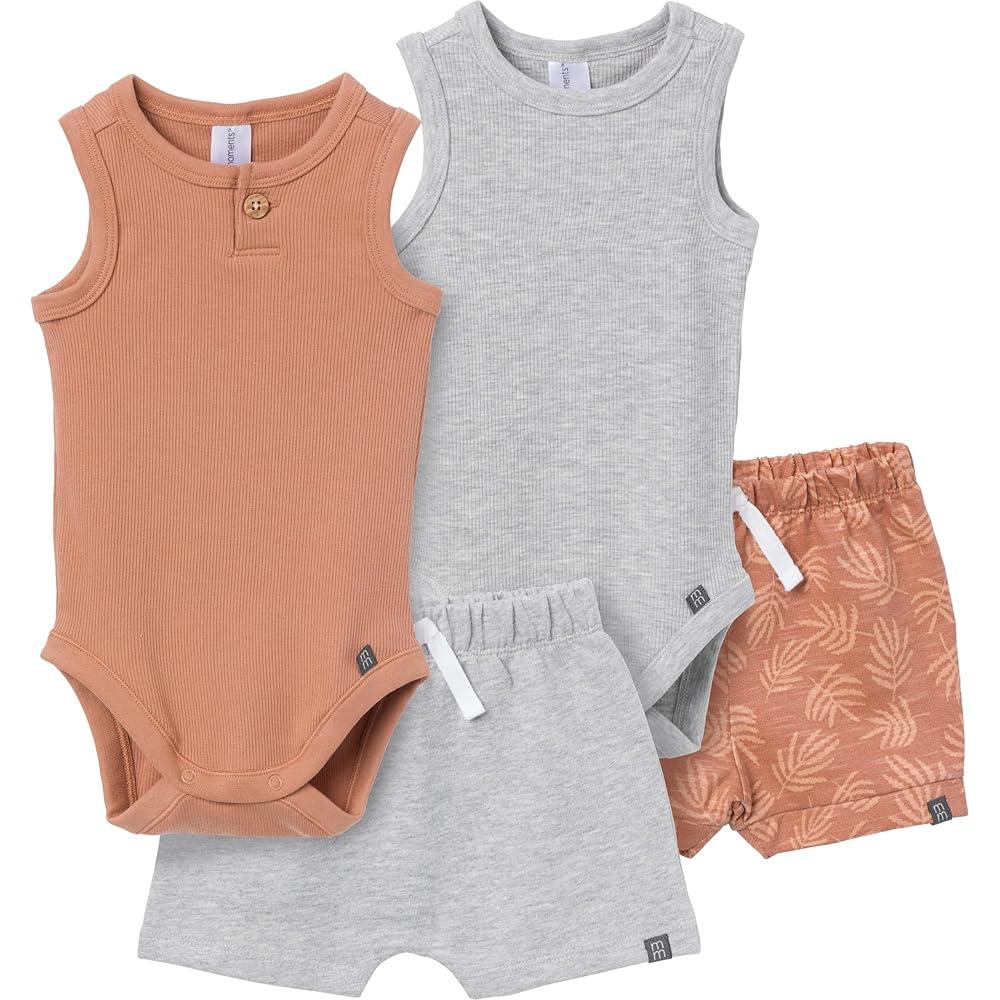 Modern Moments by Gerber baby-boys Ribbed 2-piece Sleevless Bodysuit & French Terry Short Set Modern Moments by Gerber baby-boys Ribbed 2-piece Sleevless Bodysuit & French Terry Short Set