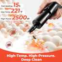 Steam Cleaner,1.9 Quart Tank,3-Level Adjustable Handle,2500W Portable Steamer with 4Bar High-Pressure & Temperature for Grout,Tile,Floor,Shower,Bathroom,Furniture Cleaning (12 Accessories)
