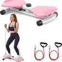 waist twisting machine for Exercise, Ab Twister Board, Core Twister for Women & Home Fitness, twist board for exercise,300 LBS Capacity (pink)