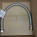 Eastman 24 Inch Steel-Flex Water Heater Connector, 3/4 Inch FIP Swivel x 3/4 Inch MIP Rigid, Flexible Braided Stainless Steel, 48255