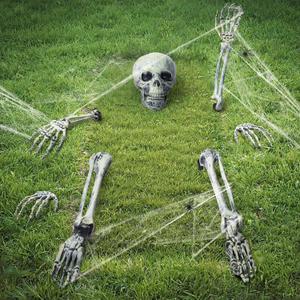 Halloween Decorations Skeleton Groundbreaker Skeleton 8pcs Skeleton Coming out of Ground for Yard, Lawn, Garden, Graveyard Party Supplies Outdoor Skeleton Decorations (Tombstone not included)