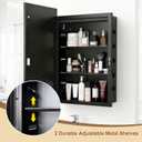 LED Medicine Cabinet Mirror, 22x30 Black Bathroom Storage Cabinet | Anti-fog mirror, Dimmable & 3 color lighting, adjustable shelves, plug in & wall switch, recessed & wall mounted installation
