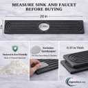 Diatomite Faucet Mat for Kitchen Sink, Fast Dry Stone Sink Splash Guard, Water Absorbing Faucet Tray (20 x 4) Fits Standard Faucets, Please Measure Sink & Faucet Before Purchase