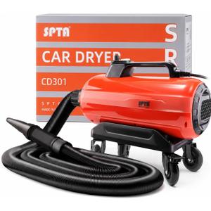 SPTA Air Cannon Car Dryer Blower, Powerful Detailing Wash, Filtered Dryers, Safer Than Microfiber Towel Cloth,Car Wash Dryer Blower,Dry Before Car Cleaning,Car Detailing,Car Wax,or Ceramic Coating