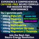 5 x Alpha GPC Teacrine Magnesium L-Threonate & Glycinate Complex L-Theanine Methylliberine Gummies, Caffeine Gum Capsules Pills Supplement Pill Capsule Powder Supplements Alternative, 100mg 200mg 300mg