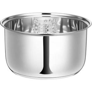 304 Stainless Steel Rice Cooker Inner Pot, Inner Bowl, Non-stick Replacement Pot, Durable & Universal Fit for Multi-cookers, Even Heating for Delicious Rice(2 L) (2.1 Quarts)