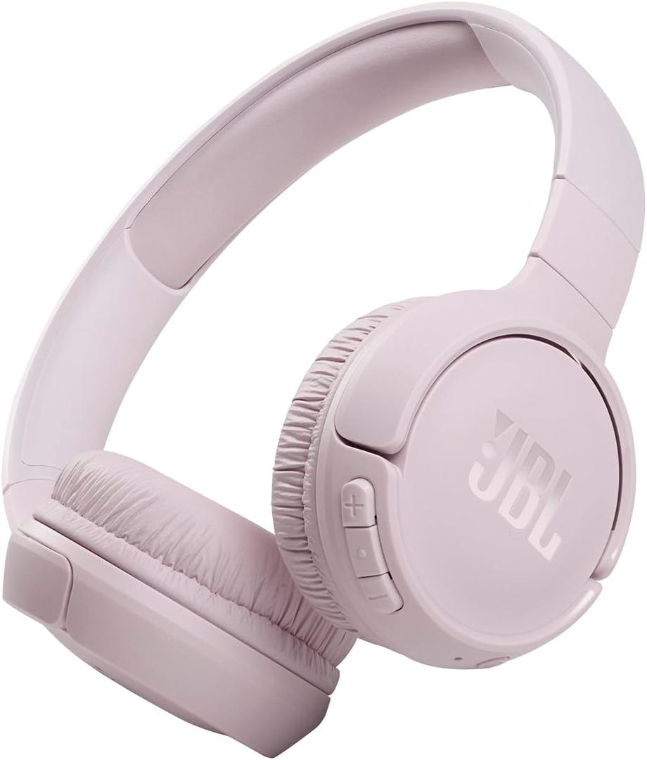 JBL Tune 510BT - Bluetooth headphones with up to 40 hours battery, microphone for call, foldable and comfortable, Android and iOs compatible (Rose)