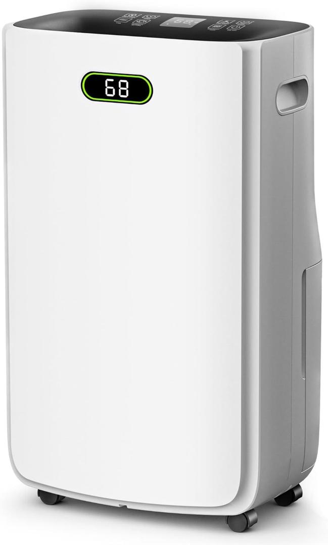 5000 Sq.Ft Dehumidifier for Basement with Drain Hose, 80 Pint Dehumidifiers for Home with Large 6.5L Water Tank,24H Timer,Child Lock,Defrost,Silent,4 Modes Operation Auto Shut-off