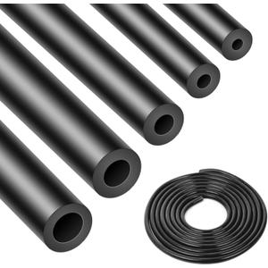 Silicone Vacuum Tubing Hose 6.6 FT, 1/8" 5/32" 1/4" 5/16" 3/8" ID High Performance 130PSI, Engine Automotive Vacuum Silicone Hose Line 5PCS