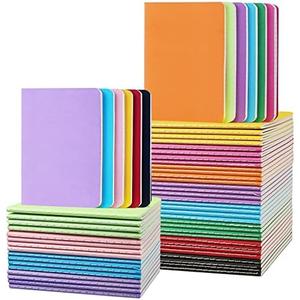 Gwybkq Small Lined Notepads Bulk 60 Pack Mini Journal Pocket Notebooks Set Colorful Cover Notebooks for Kids 3.5 x 5.5 Inches, 30 Sheets/60 Pages