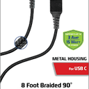 ZGEAR 8 Foot Braided 90° Sync And Charge Cable