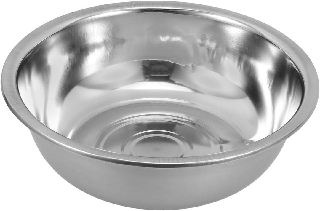Alipis Flat Bottom Basin Kitchen Accessory Round Stainless Steel Basin for Home Use
