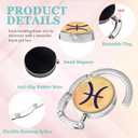 Pisces Foldable Purse Hook, Zodiac Sign Handbag Hanger, Women's Bag Hanger Hook, Round Purse Table Hook, Pisces Gifts for Girls Women, Funny Desk Hook Gifts for Horoscope Astrology Lovers