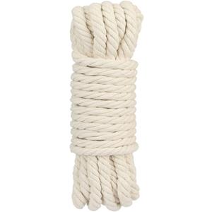 jijAcraft 1/2Inch Cotton Rope - 12mm x 32Ft White Macrame Cord, 4Ply Clothesline Ropes for DIY Crafts, Outdoor, Nautical, Toys