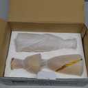 Vertical Stripe Candlestick Holders Set of 3, Premium Glass Candle Holders for Candlesticks and Taper Candles, Vintage Candle Holder Decor for Table Centerpiece, Amber