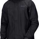 MARMOT Men's Precip Eco Waterproof Rain Jacket - 100% Recycled, Breathable, Lightweight, Packable Raincoat (Medium, Black - Latest Collection)