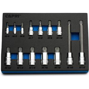 Capri Tools XZN Triple Square Bit Socket Set, 11-Piece (XZN Bit Set/Master)