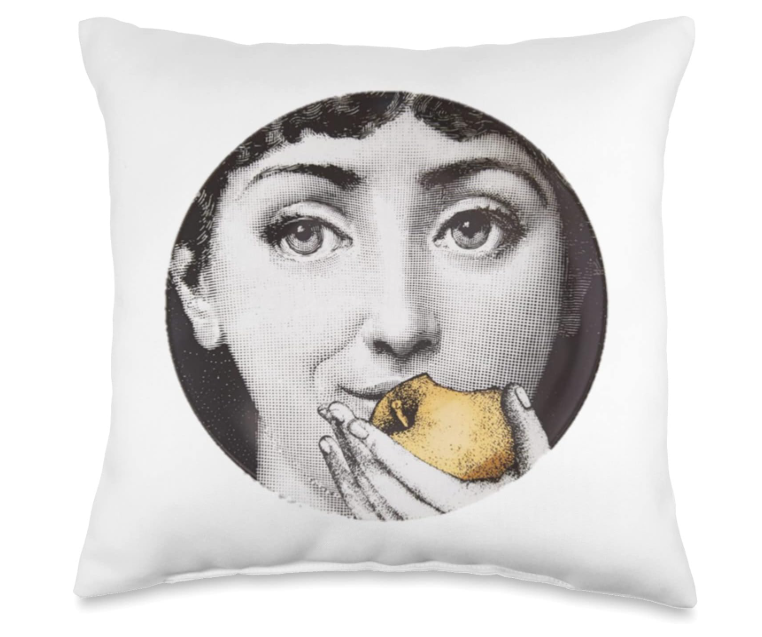 Lina Cavalieri Fornasetti Throw Pillow (16x16)