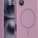 Miracase Compatible with iPhone 16 Case, [Soft Anti-Scratch Microfiber Lining], Compatible with MagSafe, Liquid Silicone Case Shockproof Drop Protection Phone Case for 16,Blackcurrant