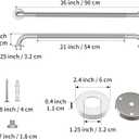 Brushed Nickel Shower Grab Bar w/Anti-Slip Knurled Grip 36 Inch, Zepolu Stainless Steel Bathroom Grab Bars, Safety Bar Balanced Handrail, Handicap Injury Elderly Senior Assist Support Shower Handle