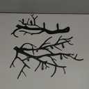 EYEDEALBASE Tree Branches Metal 10 Hooks Wall Mounted Black Cloth Hanger 26-Inch Long Steel Branch Coat Rack Decorative Black Mount Rack for Key Bag Towel Hat Scarves Entryway Hook Home Office Decor