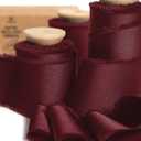 Vitalizart Silk Satin Ribbon 1-1/2 inch x 15 Yard Burgundy Red Handmade Frayed Ribbons for Gift Wrapping Baby Shower Wedding Bridal Bouquets Holiday Decor