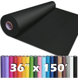 PerkHomy Black Kraft Paper Roll 36" x 1,800" (150') for Gift Wrapping Bouquet Flower Art Painting Craft Writing Packaging Shipping 80GSM 55LB (Black, 36" x 150')
