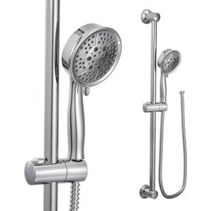 Moen Eco-Performance Chrome Four-Function Removable Handheld Showerhead with 69-Inch-Long Hose and Wall-Mounted Slide Bar, 3667EP