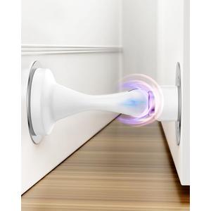 Magnetic Door Stoppers Door Catch - 1 Pack Stainless Steel Heavy Duty Door Stops for Bottom of Door, Wall & Floor Mounting No-Drill Strong Adhesive & Screws, Strong Door Holder to Keep Door Open