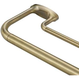 Mayrhyme Double Curtain Rods, Wrap Around Curtain Rod for Windows, Internal Splicing 1'' Front and 5/8'' Back Adjustable Curtain Rod with Aluminum Finials and Brackets (Antique Bronze, 28-56")