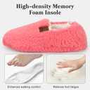 Womens Soft Memory Foam Bedroom Slippers, Warm Winter House Shoes, Cozy Lightweight Ladies Indoor Shoes (7-8, Pink)