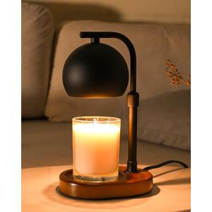 Candle Warmer Lamp Timer - Birthday Gifts for Women Mom Grandma, Mothers Day Gifts, House Warming Gifts New Home Decor Modern Farmhouse Decor with 2 Bulbs Wax Melt Compatible All Jar Candle Black