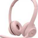 Logitech H390 Wired Headset for PC/Laptop, Stereo Headphones with Noise Cancelling Microphone, USBA, inLine Controls, Works with Chromebook  Rose