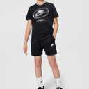 Nike Unisex Big Kids' Sportswear Club Futura Chrome T-Shirt - Boys and Girls (Black, M)