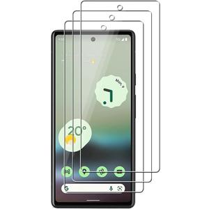 3 Pack Screen Protector For Google Pixel 6a (5G) Tempered Glass, Anti Scratch, HD Clear